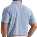 FootJoy Ginko Geo Pique Polo Shirt  - White/Riviera Blue