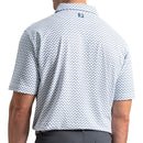 FootJoy Ginko Geo Pique Polo Shirt  - White/Mint