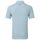 FootJoy Ginko Geo Pique Polo Shirt  - White/Mint