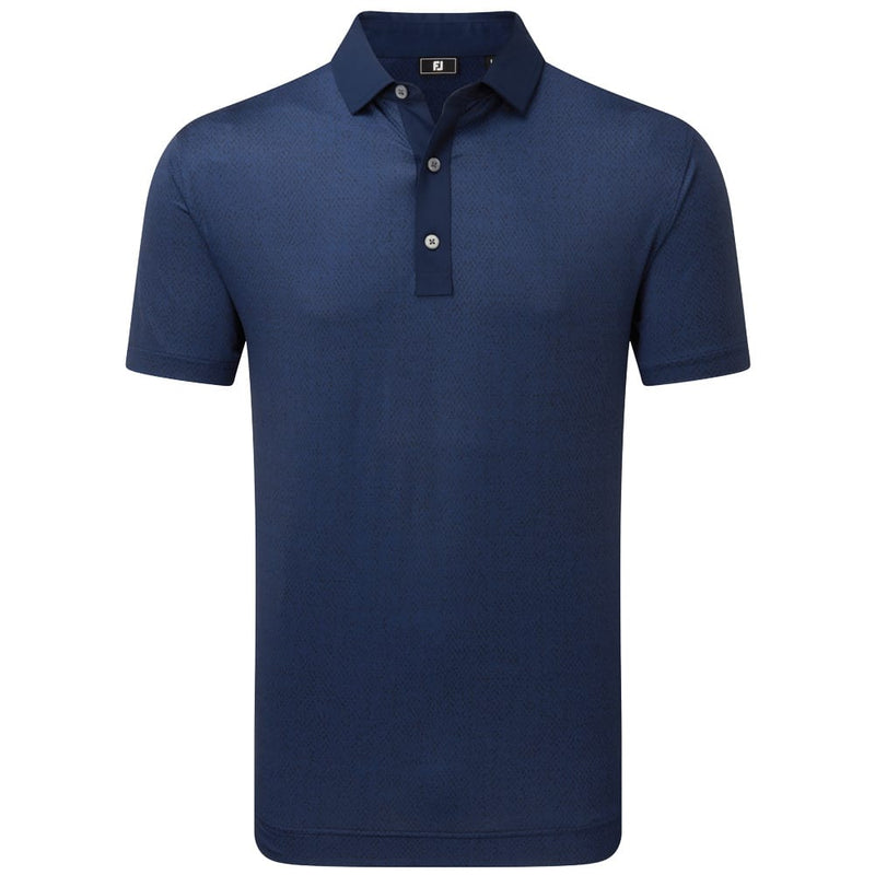 FootJoy Tailor Texture Lisle Polo Shirt  - Navy Tonal