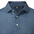 FootJoy Vegas Marker Lisle Polo Shirt  - White/Navy/Blue