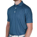 FootJoy Vegas Marker Lisle Polo Shirt  - White/Navy/Blue