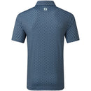 FootJoy Vegas Marker Lisle Polo Shirt  - White/Navy/Blue