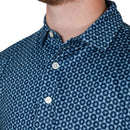 FootJoy Vegas Marker Lisle Polo Shirt  - White/Navy/Blue