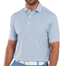 FootJoy Vegas Marker Lisle Polo Shirt  - White/Riviera/Peach