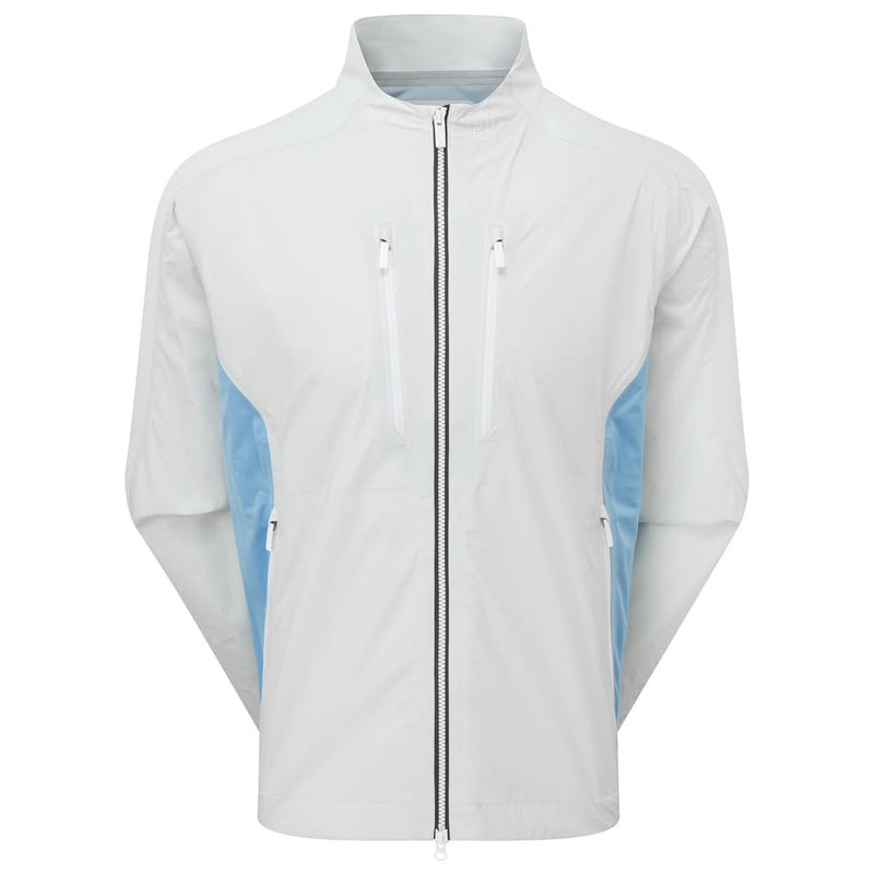 FootJoy Arcus Waterproof Jacket - Oyster Grey/Mid Blue