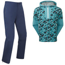 FootJoy Hydrolite X/Arcus Waterproof Hoodie Suit - Storm Camo/Navy