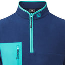 FootJoy Polar Fleece Chill-Out Pullover - Navy/Lake Blue