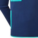 FootJoy Polar Fleece Chill-Out Pullover - Navy/Lake Blue