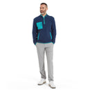 FootJoy Polar Fleece Chill-Out Pullover - Navy/Lake Blue