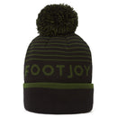 FootJoy Striped Bobble Beanie - Olive/Black