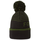 FootJoy Striped Bobble Beanie - Olive/Black