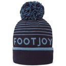 FootJoy Striped Bobble Beanie - Navy/Midnight
