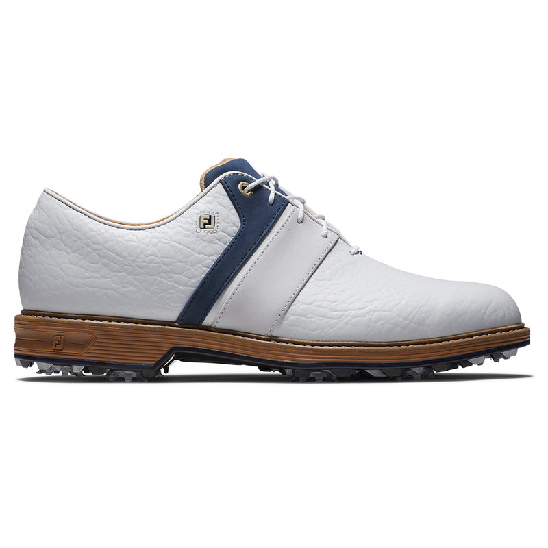FootJoy Premiere Series Packard LX Spiked Waterproof Shoes - White/Navy/White