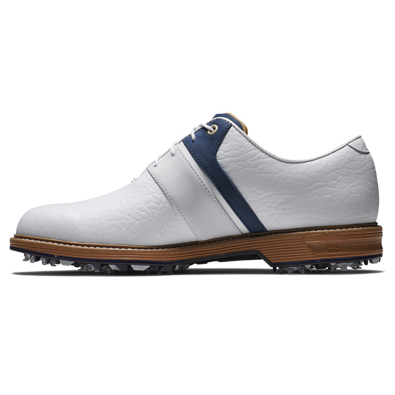FootJoy Premiere Series Packard LX Spiked Waterproof Shoes - White/Navy/White