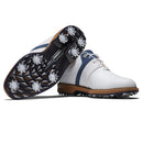 FootJoy Premiere Series Packard LX Spiked Waterproof Shoes - White/Navy/White