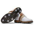 FootJoy Premiere Series Packard LX Spiked Waterproof Shoes - White/Blue/Brown