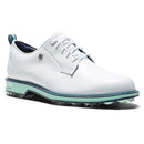 FootJoy Premiere Series Field Waterproof Spiked Shoes - White/Mint/Blue Field