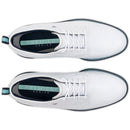 FootJoy Premiere Series Field Waterproof Spiked Shoes - White/Mint/Blue Field