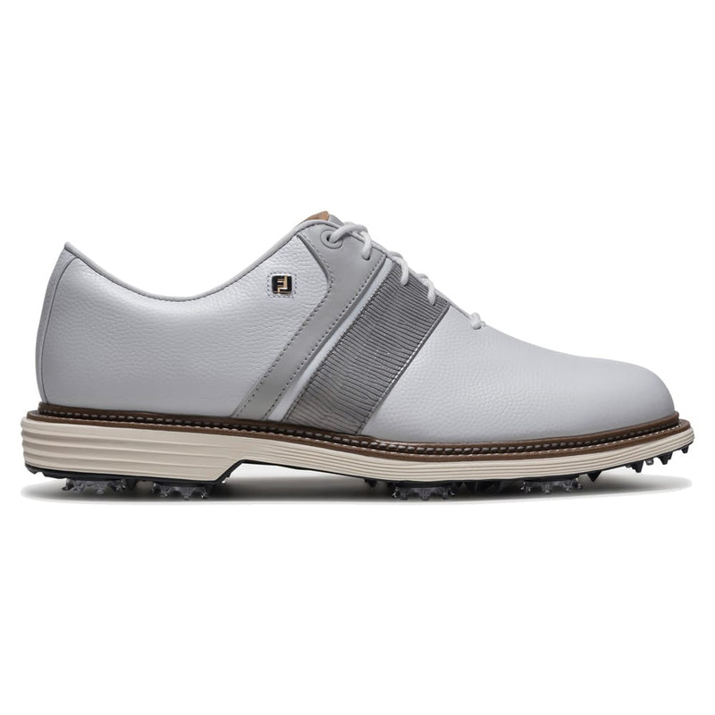 FootJoy Premiere Series Packard Waterproof Spiked Shoes - White/Grey/White