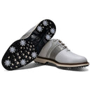 FootJoy Premiere Series Packard Waterproof Spiked Shoes - White/Grey/White
