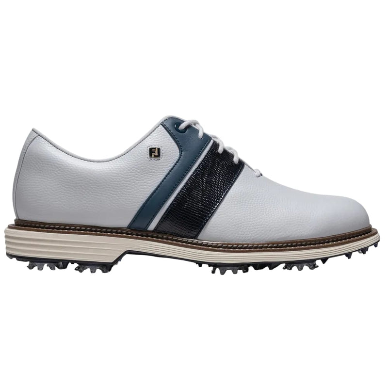 FootJoy Premiere Series Packard Waterproof Spiked Shoes - White/Navy/White
