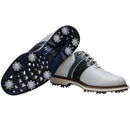 FootJoy Premiere Series Packard Waterproof Spiked Shoes - White/Navy/White
