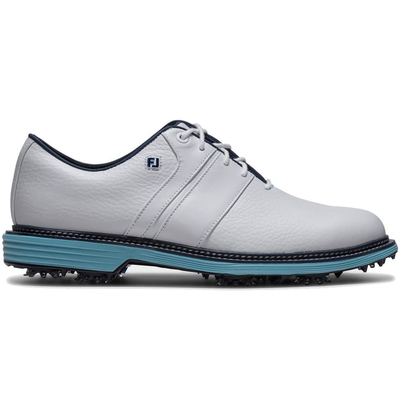 FootJoy Premiere Series Packard Waterproof Spiked Shoes - White/Navy/Blue