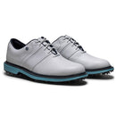 FootJoy Premiere Series Packard Waterproof Spiked Shoes - White/Navy/Blue
