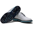 FootJoy Premiere Series Packard Waterproof Spiked Shoes - White/Navy/Blue