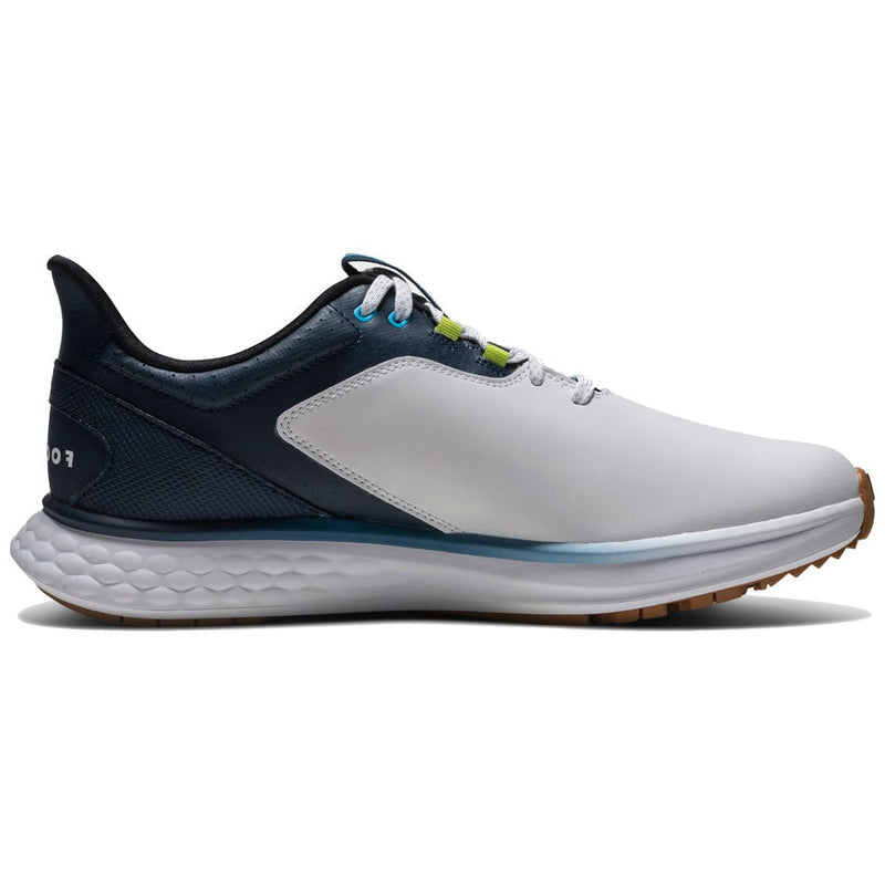 FootJoy Pulse Spikeless Waterproof Shoes - White/Gum/Navy