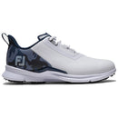FootJoy Fuel Spikeless Waterproof Shoes - White/Navy/Silver