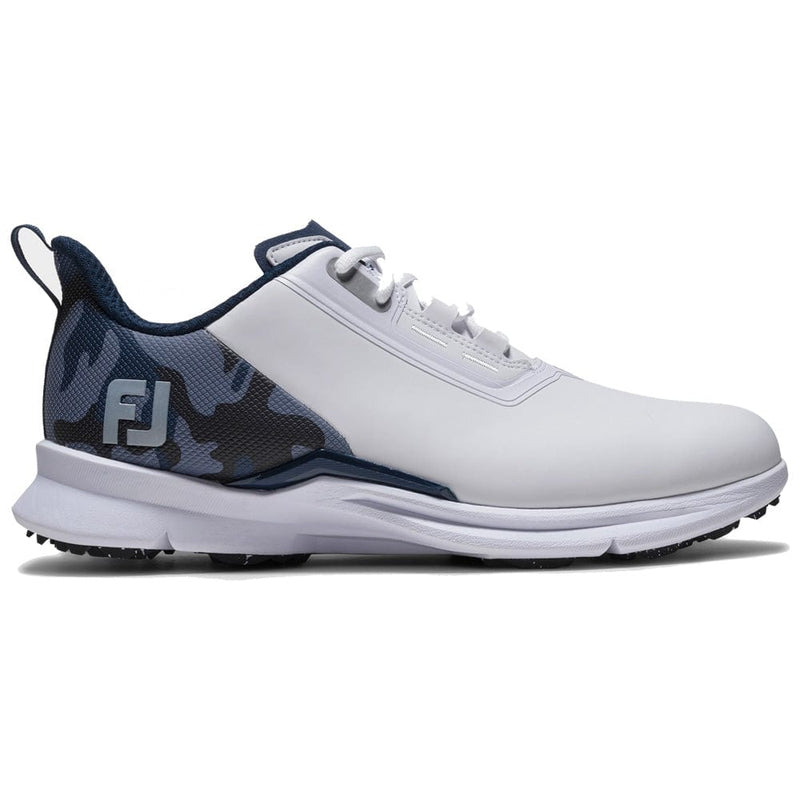 FootJoy Fuel Spikeless Waterproof Shoes - White/Navy/Silver