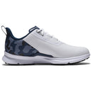 FootJoy Fuel Spikeless Waterproof Shoes - White/Navy/Silver