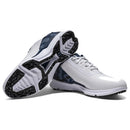 FootJoy Fuel Spikeless Waterproof Shoes - White/Navy/Silver