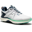 FootJoy Hyperflex Waterproof Spiked Shoes - White/Navy/Green