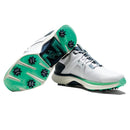 FootJoy Hyperflex Waterproof Spiked Shoes - White/Navy/Green
