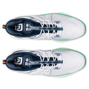 FootJoy Hyperflex Waterproof Spiked Shoes - White/Navy/Green