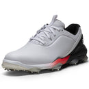 FootJoy Tour Alpha Spiked Waterproof Shoes - White/Black/Red