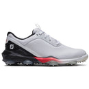 FootJoy Tour Alpha Spiked Waterproof Shoes - White/Black/Red