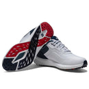 FootJoy Pro SL Waterproof Spikeless Shoes - White/Blue/Red