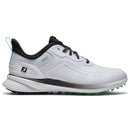 FootJoy Pro SL Waterproof Spikeless Shoes - White/Black/Teal