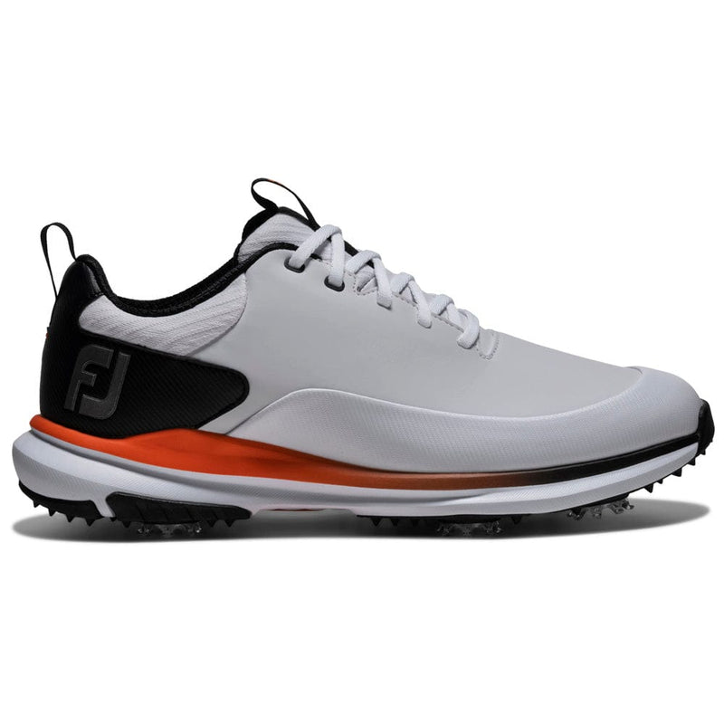 FootJoy Tour Rival Waterproof Spiked Shoes - White/Black/Orange