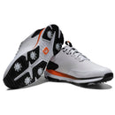 FootJoy Tour Rival Waterproof Spiked Shoes - White/Black/Orange