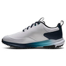 FootJoy Tour Rival Waterproof Spiked Shoes - White/Navy/Blue