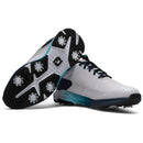FootJoy Tour Rival Waterproof Spiked Shoes - White/Navy/Blue