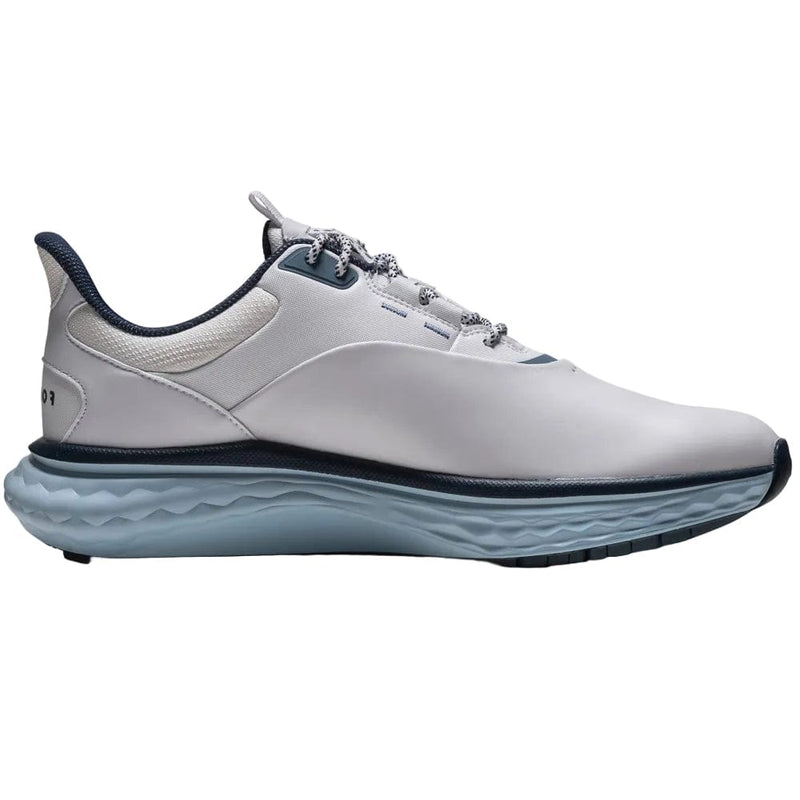 FootJoy Quantum Spikeless Waterproof Shoes - White/Navy/Blue