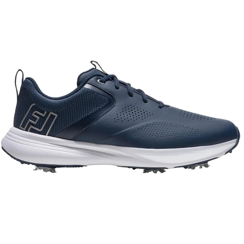 FootJoy Qualifier Waterproof Spiked Shoes - Blue/Blue/Silver