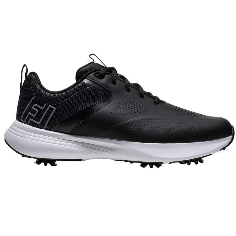 FootJoy Qualifier Waterproof Spiked Shoes - Black/White/Grey