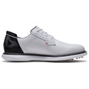 FootJoy Traditions Blucher Waterproof Spiked Shoes - White/Black/Red